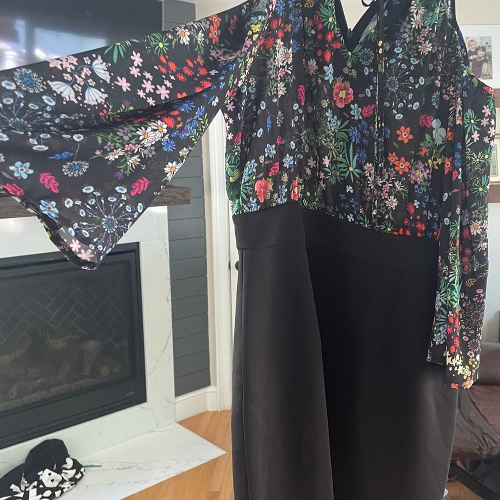 Floral off the shoulder midi dress